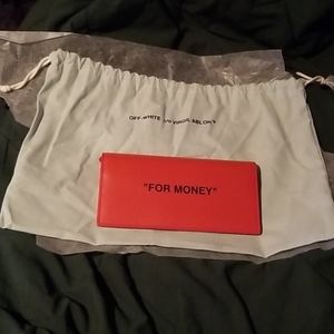 OFF-WHITE Quote Wallet "FOR MONEY"